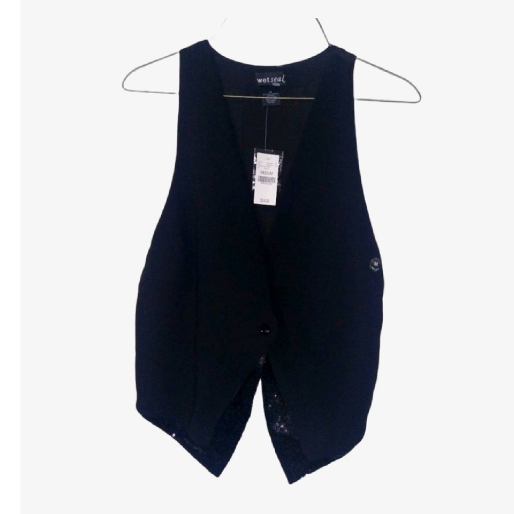 "Wet Seal" Black Blouse Size: M